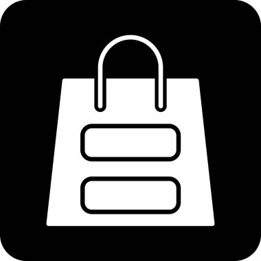 Alışveriş poşeti ikon vektör illüstrasyonu