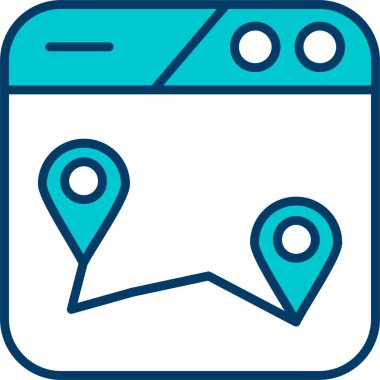 Konumu PIN simgesi. vektör çizim