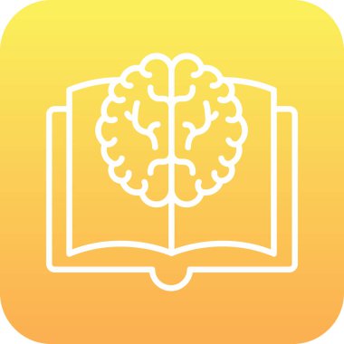 beyin ikonu vektör illüstrasyonu