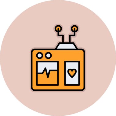 Modern robot simgesinin vektör çizimi