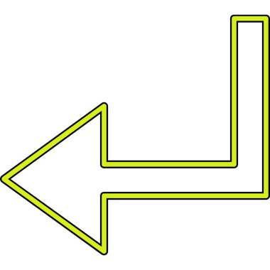 Yön oku çizgisi. vektör illüstrasyonu