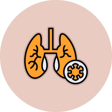 Akciğer ikonu. beyaz üzerinde izole edilmiş web tasarımı için akciğer vektör simgelerinin düz çizimi