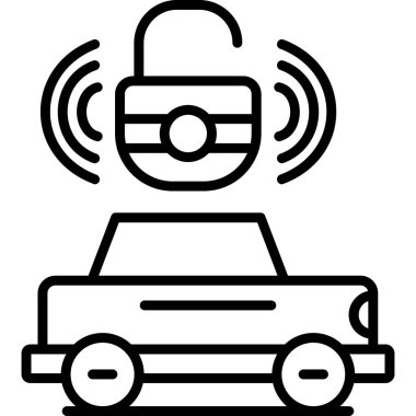 Araba taşıma simgesi ana hat vektörü. otomatik servis