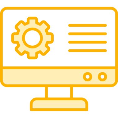 Modern bilgisayar simgesinin vektör illüstrasyonu