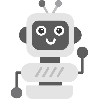 Robot simgesi. robot vektör illüstrasyonu