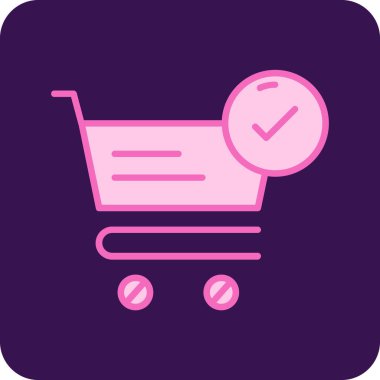 Alışveriş arabası ikon vektör illüstrasyonu