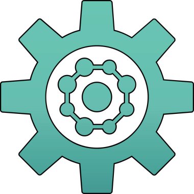 güzel dişli vektör çizgisi simgesi