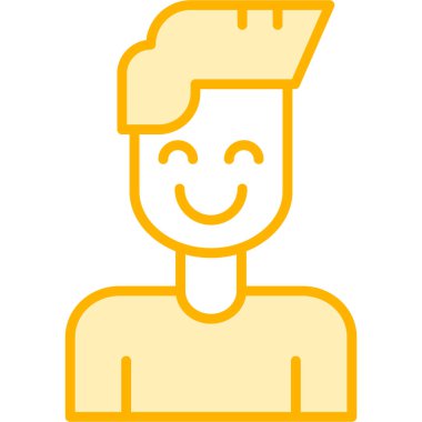 avatar erkek yüz simgesi düz stil