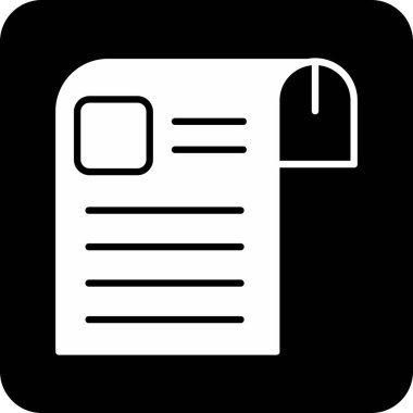 belge simgesi vektör illüstrasyonu