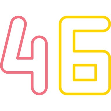 numara 45 vektör çizim tasarımı