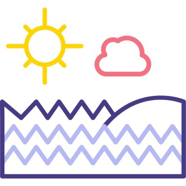 Güneş Simgesi Vektör illüstrasyonu