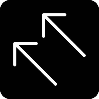 Yön ok simgesi, vektör illüstrasyonu