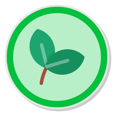 Yaprak düz vektör simgesi