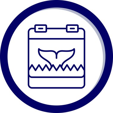 Bir takvim simgesinin vektör illüstrasyonu