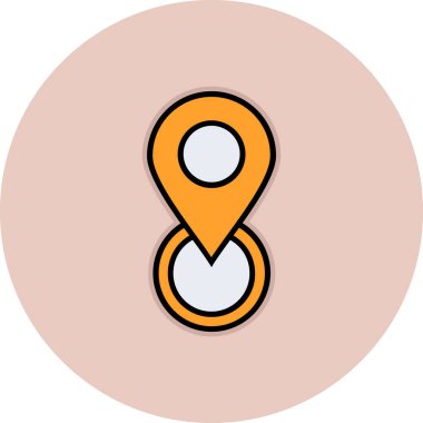 konum pin simgesi vektör illüstrasyonu