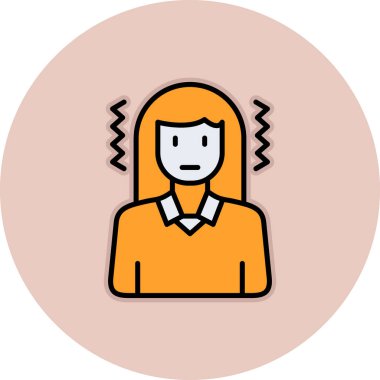 Sarı etiketli bir kadının vektör çizimi