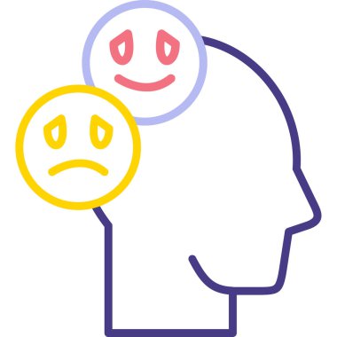 Kızgın kafa. Basit resimleme