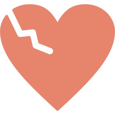 kırık kalp simgesi, vektör illüstrasyon tasarımı