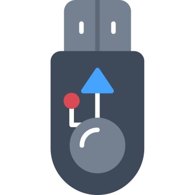 usb flash disk vektör simgesi. çizgi film vektör simgesi beyaz arkaplan sürücüsü sürücüsünde izole edildi.
