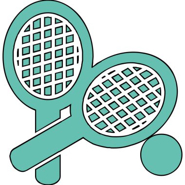 Tenis topu ikonu. vektör çizimi tasarımı