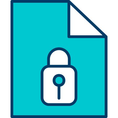 Asma kilit simgesi. düz tasarım biçimi