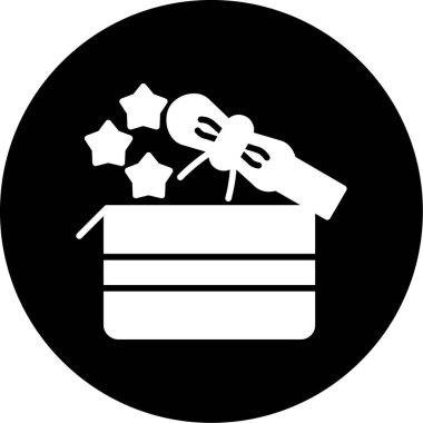 hediye kutusu simgesinin vektör illüstrasyonu