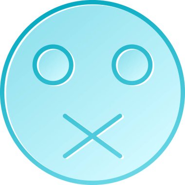 Güzel gözlü emoji simgesinin vektör çizimi.