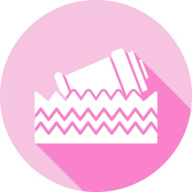 Beyaz arkaplanda bir hediye kutusunun vektör çizimi