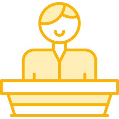 konferans toplantısı renk ikonu vektör çizelgesi çizimi