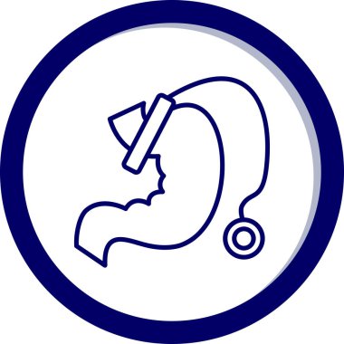 bebek emziği düz simgesi, vektör, illüstrasyon