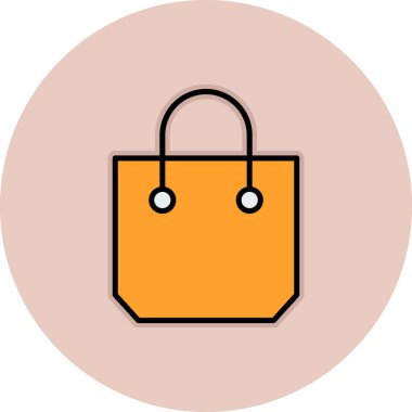 Alışveriş çantası. Basit vektör illüstrasyonu