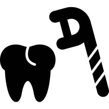 Dental Implant vektör simgesi