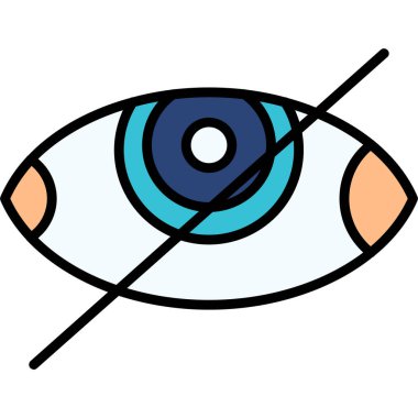 Göz. Web simgesi basit illüstrasyon