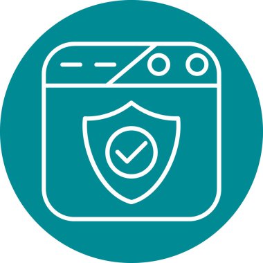 Güvenli ikon. Web için güvenli vektör simgelerinin basit çizimi