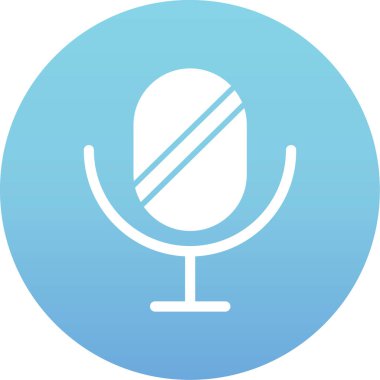 mikrofon simgesi vektör illüstrasyonu