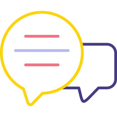 Sohbet simgesi vektör illüstrasyonu