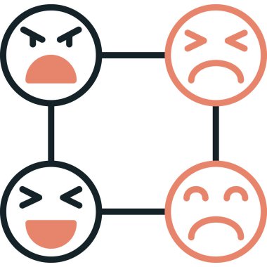 Kızgın simge vektör illüstrasyonu