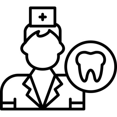 Diş Bakımı simgesi, vektör illüstrasyonu