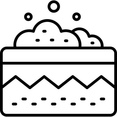 fırın ekmek yemek simgesi ana hatlarıyla