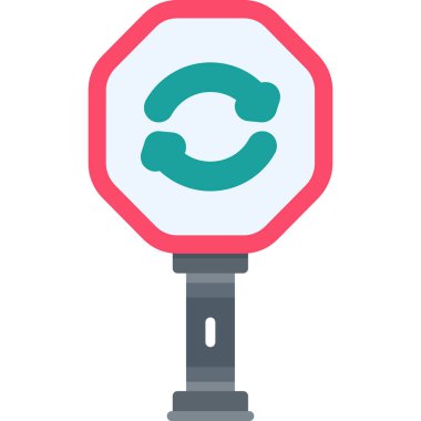 yol bariyeri simgesi, vektör illüstrasyonu