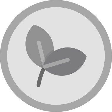 Basit gri yaprak simgesi tasarımı