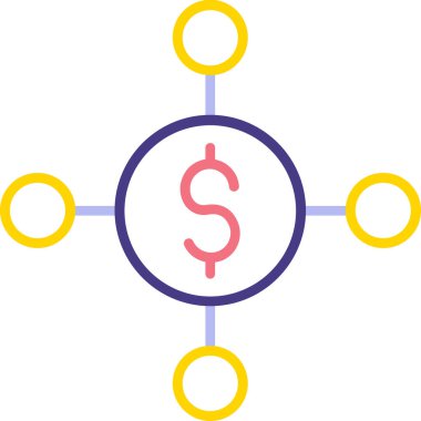 Dolar. Web simgesi basit illüstrasyon