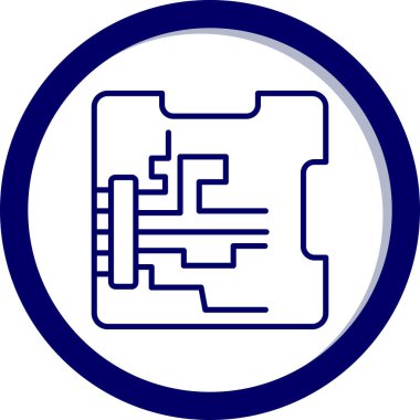devre kartı simgesi vektör illüstrasyonu