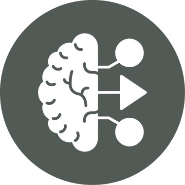 Beyin. Web simgesi basit illüstrasyon