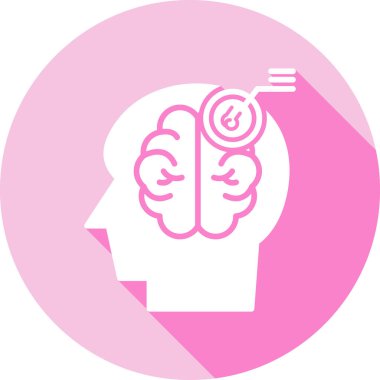 Beyin simgesi, vektör illüstrasyonu