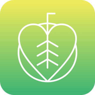 Eşsiz Kalp Vektör Satırı Simgesi