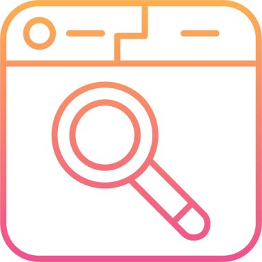 Ara. Web simgesi basit illüstrasyon