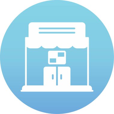Dükkan. Web simgesi basit illüstrasyon