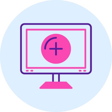 Bilgisayar. Web simgesi basit illüstrasyon