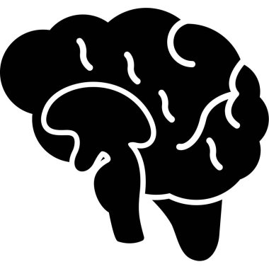 Beyin. Web simgesi basit illüstrasyon